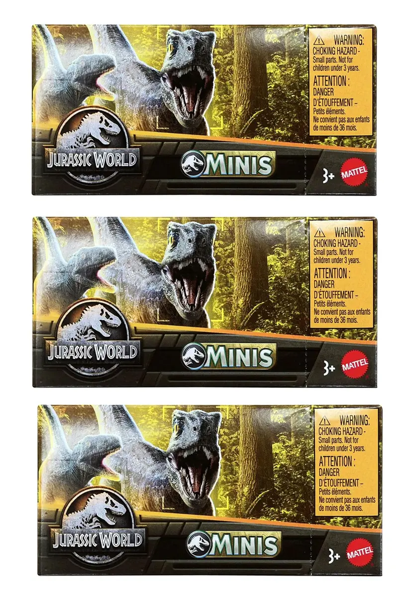 Jurassic World Dinosaurs Minis Surprise Pack of Dinos Box | 3 Blind Boxes, 1.125” Scale Mini Figures, Ages 3+ - view 7