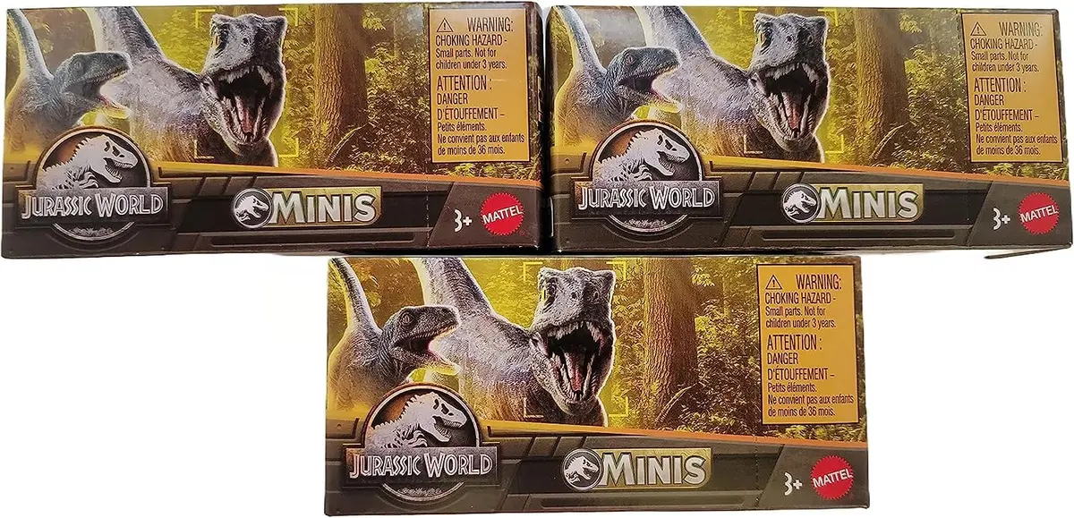 Jurassic World Dinosaurs Minis Surprise Pack of Dinos Box | 3 Blind Boxes, 1.125” Scale Mini Figures, Ages 3+ - view 4