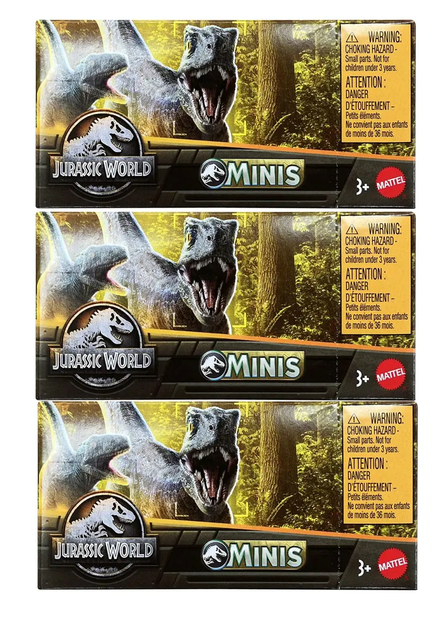 Jurassic World Dinosaurs Minis Surprise Pack of Dinos Box | 3 Blind Boxes, 1.125” Scale Mini Figures, Ages 3+ - view 5