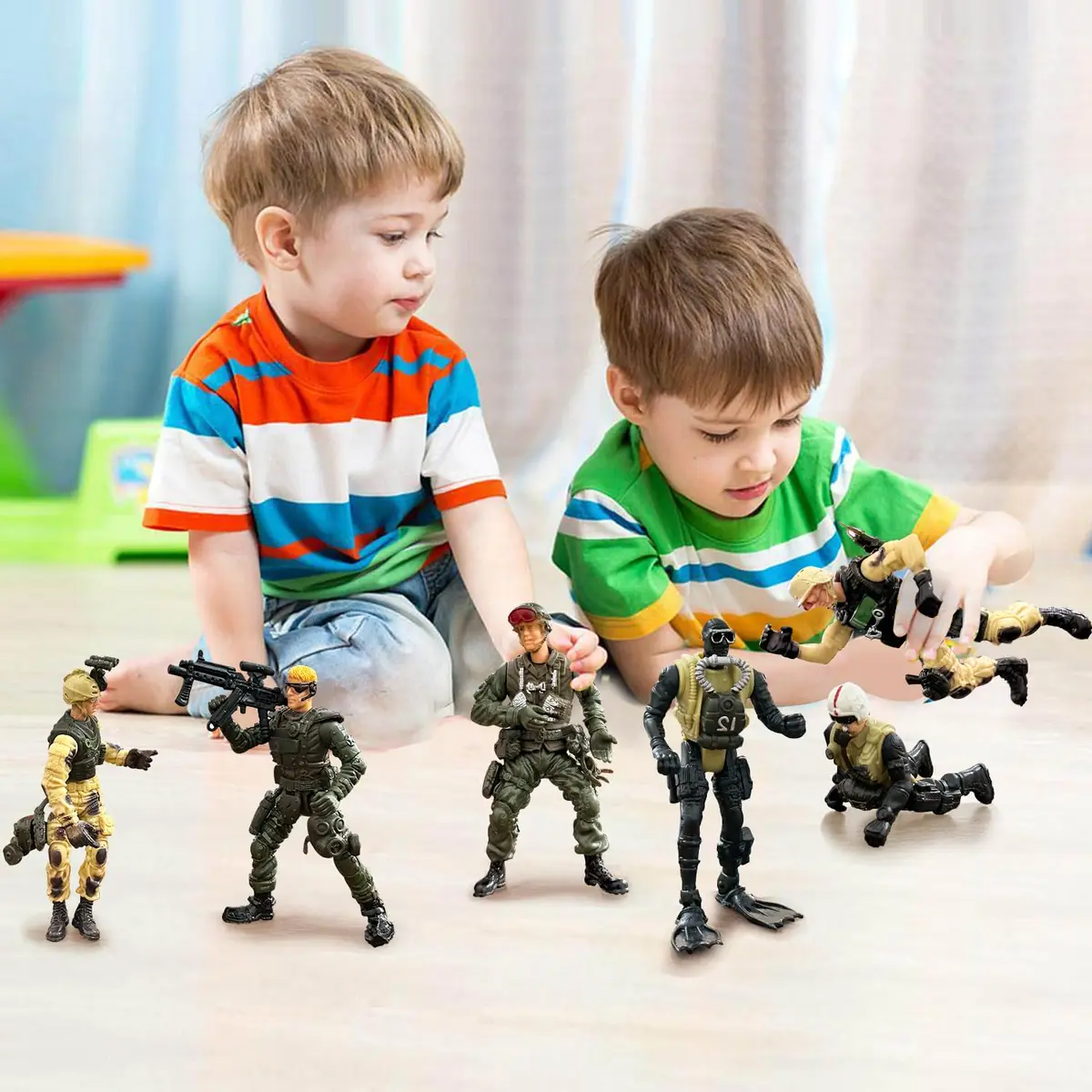MQSTARSRISE Army Men Toy Set for Boys 4-7 | Realistic Military Action Figures with Accessories - view 3