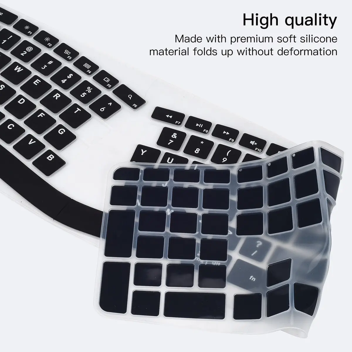DAMMOMKO Silicone Keyboard Cover for Logitech Ergo K860 Wireless Keyboard | Ultra Thin 0.13mm, Waterproof & Washable - view 5