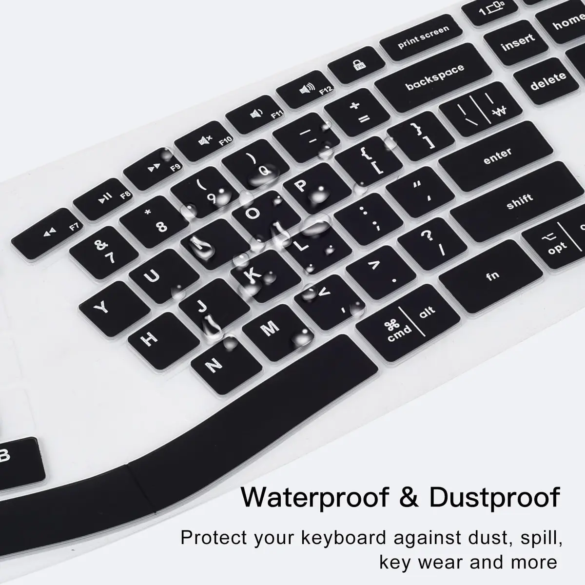 DAMMOMKO Silicone Keyboard Cover for Logitech Ergo K860 Wireless Keyboard | Ultra Thin 0.13mm, Waterproof & Washable - view 6