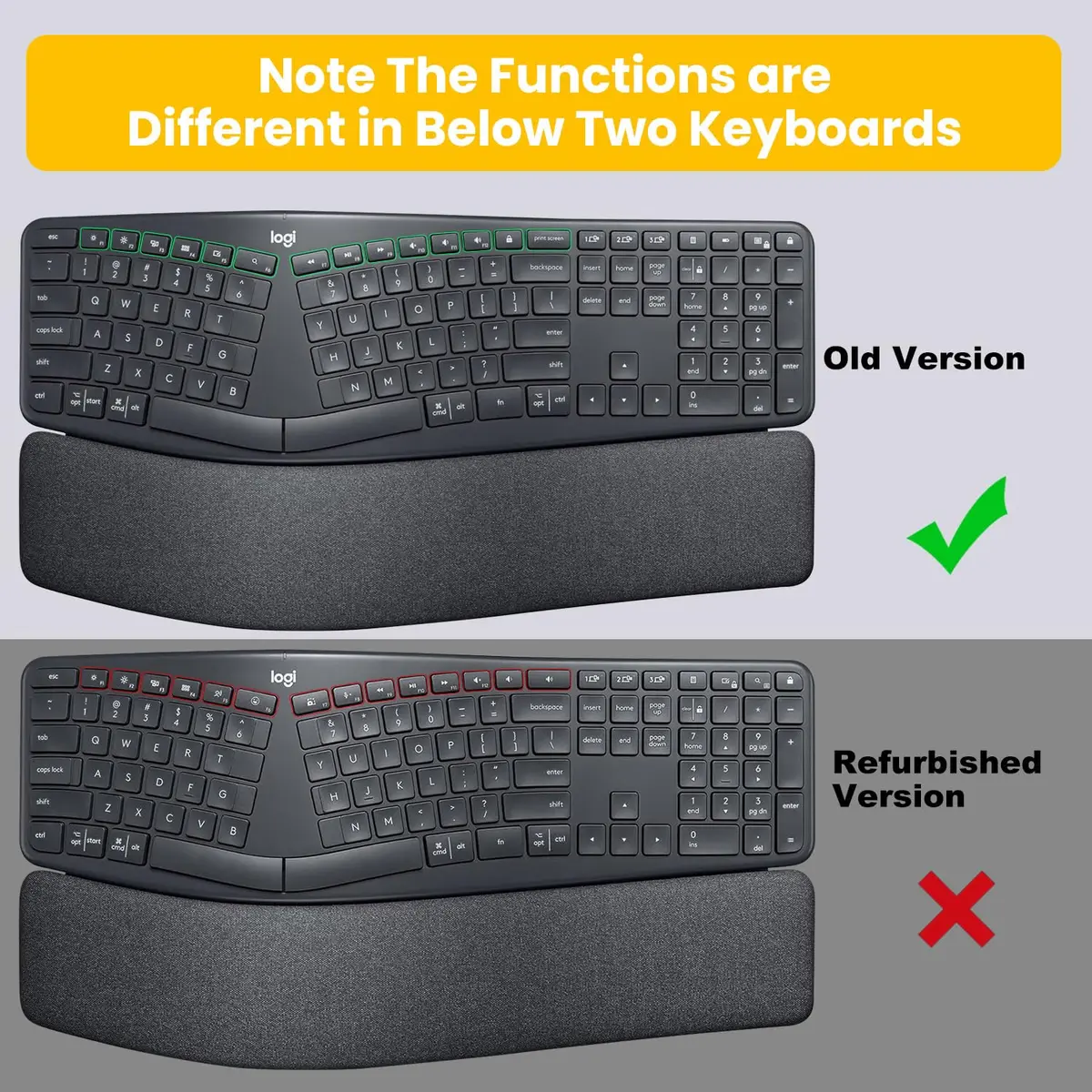 DAMMOMKO Silicone Keyboard Cover for Logitech Ergo K860 Wireless Keyboard | Ultra Thin 0.13mm, Waterproof & Washable - view 2