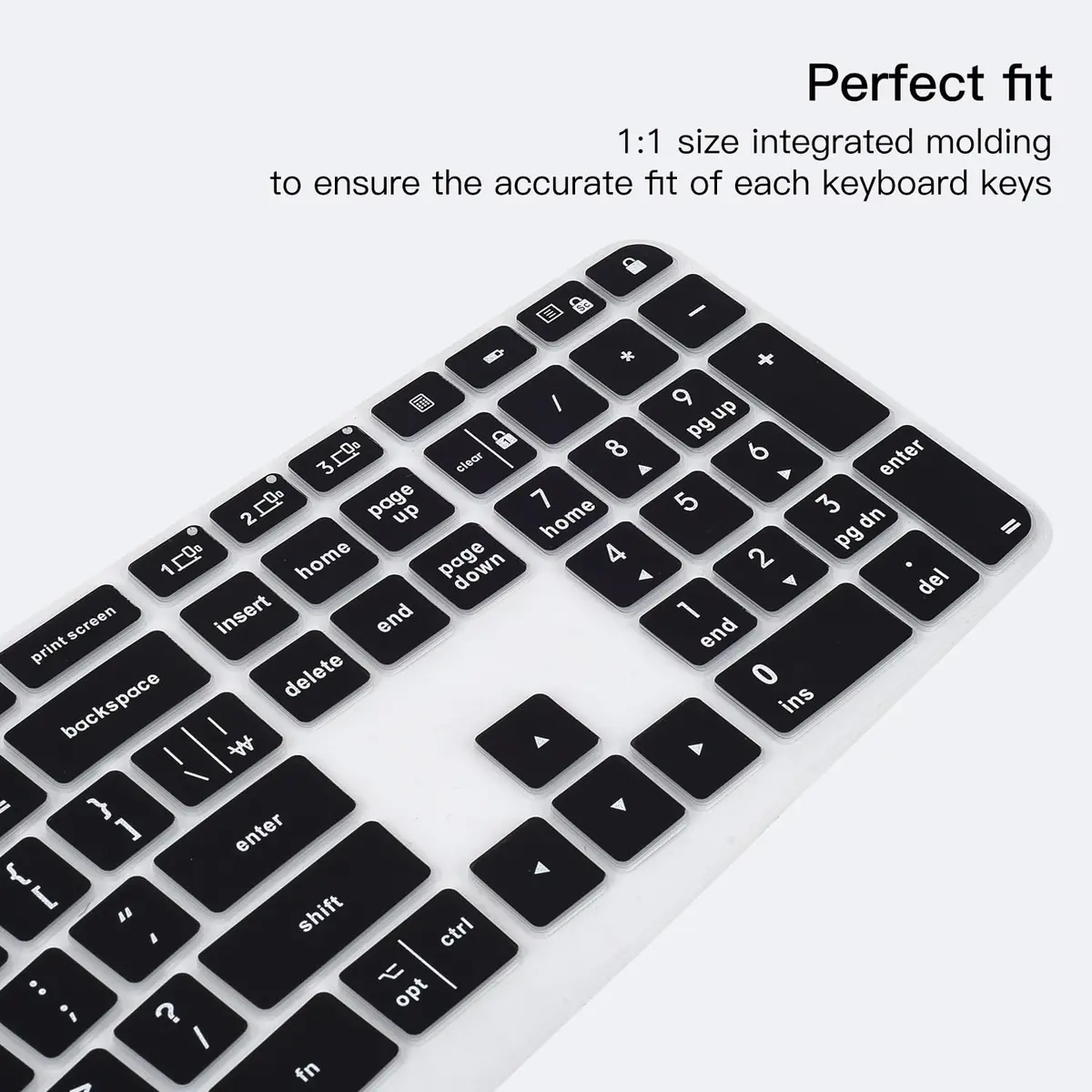 DAMMOMKO Silicone Keyboard Cover for Logitech Ergo K860 Wireless Keyboard | Ultra Thin 0.13mm, Waterproof & Washable - view 3