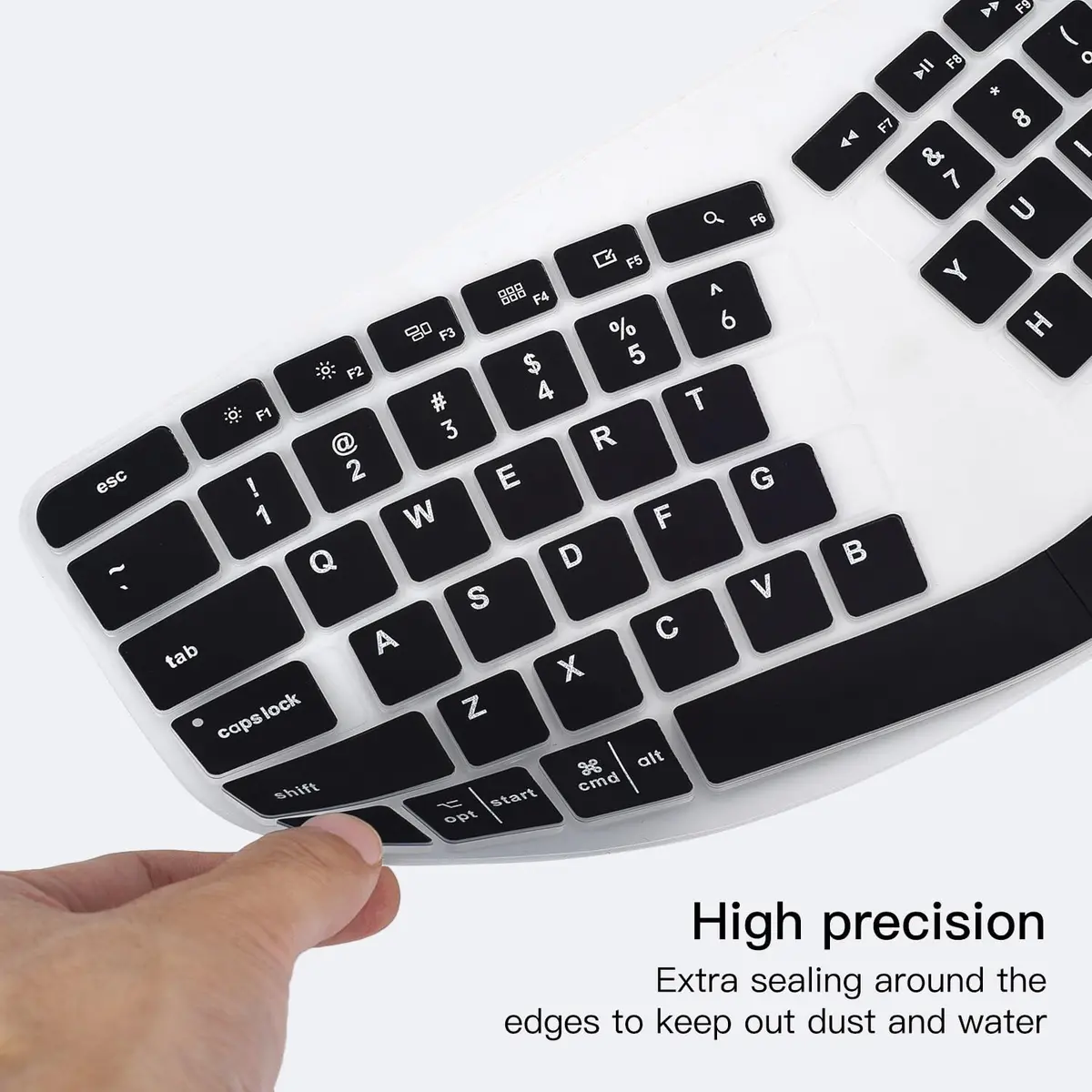 DAMMOMKO Silicone Keyboard Cover for Logitech Ergo K860 Wireless Keyboard | Ultra Thin 0.13mm, Waterproof & Washable - view 4