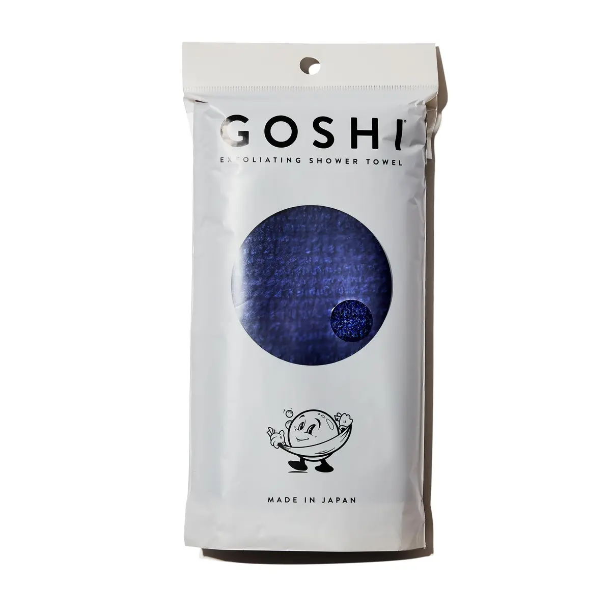 GOSHI Exfoliating Shower Towel - Long Body Scrubber, Blue | Rip-Resistant, Gentle & Effective - main product image