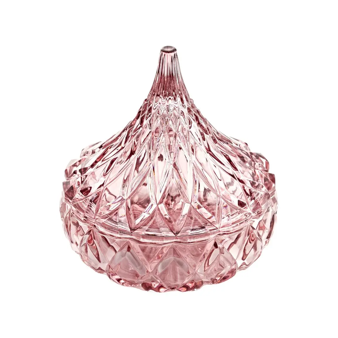 Godinger Blush Glass Hershey Kiss Candy Dish | Decorative Serveware for Mints, Chocolates, Trinkets - main product image