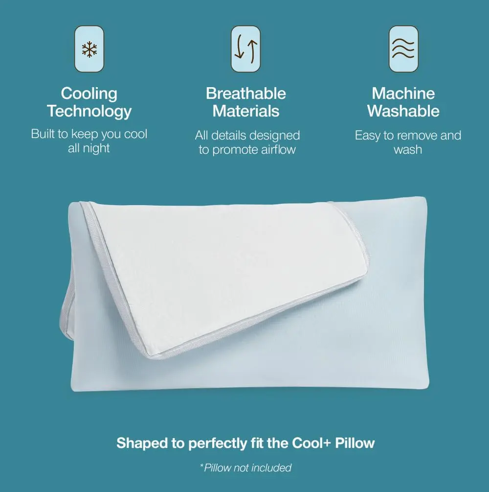 Coop Home Goods Cool+ King Pillow Cover (20x36 inches / 51x91 cm) | Breathable & Cooling for Hot Sleepers - view 2