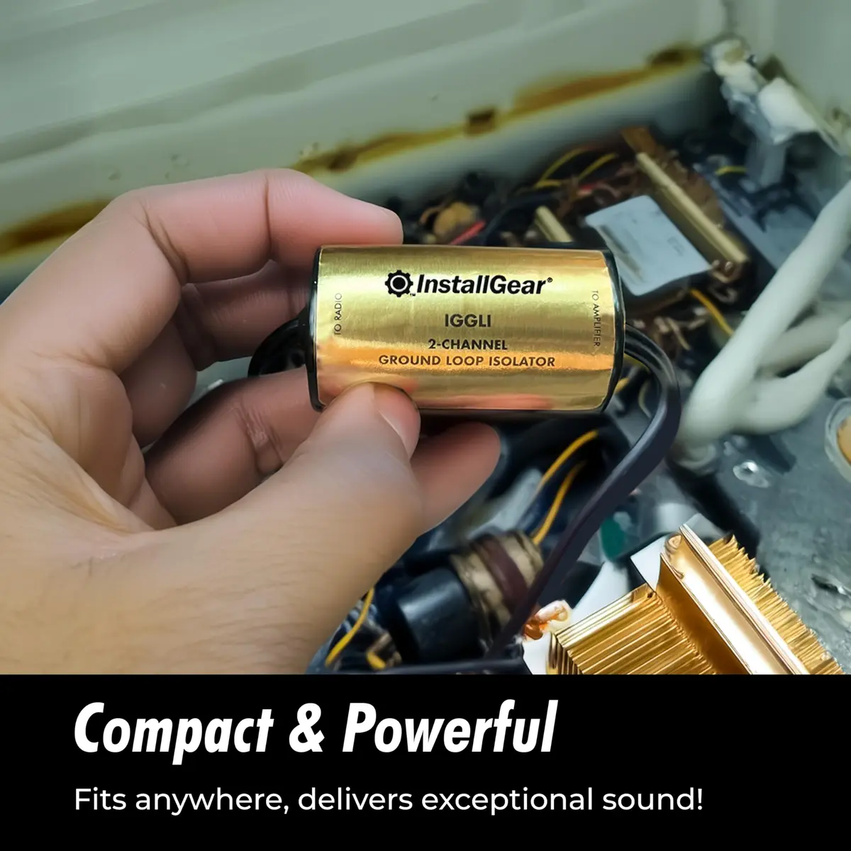 InstallGear 2-Channel Ground Loop Noise Isolator for Car Audio & Home Stereo | Eliminates Alternator Whine & Feedback - view 4