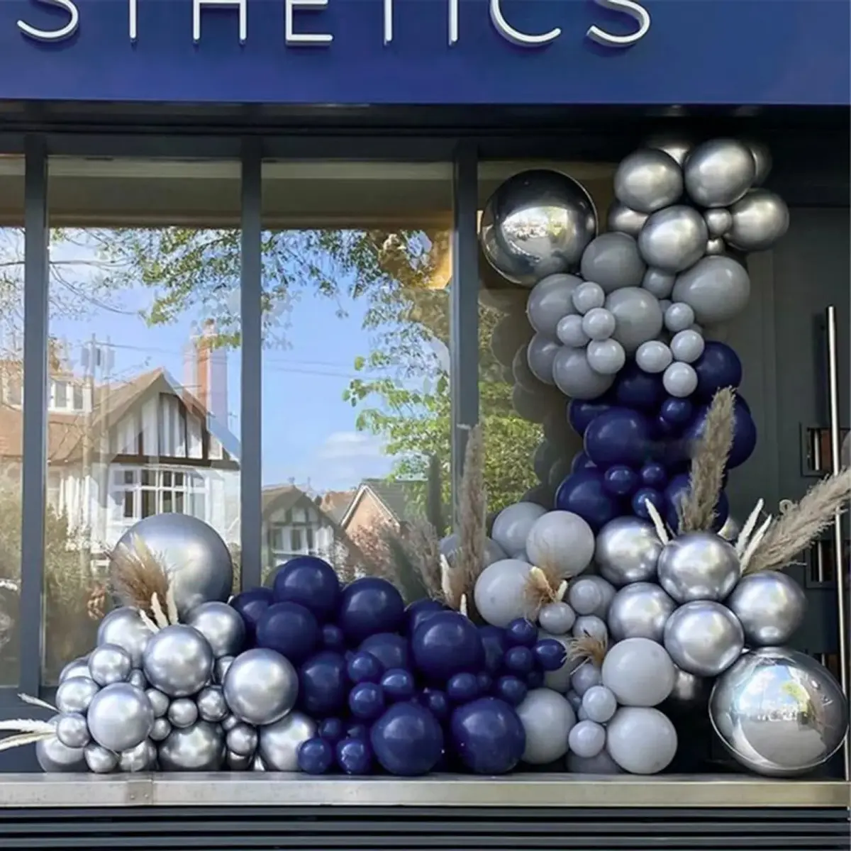 PartyWoo Blue and Silver Balloons 100pcs Royal Blue Silver Balloons | Assorted Colors Value Pack - view 5