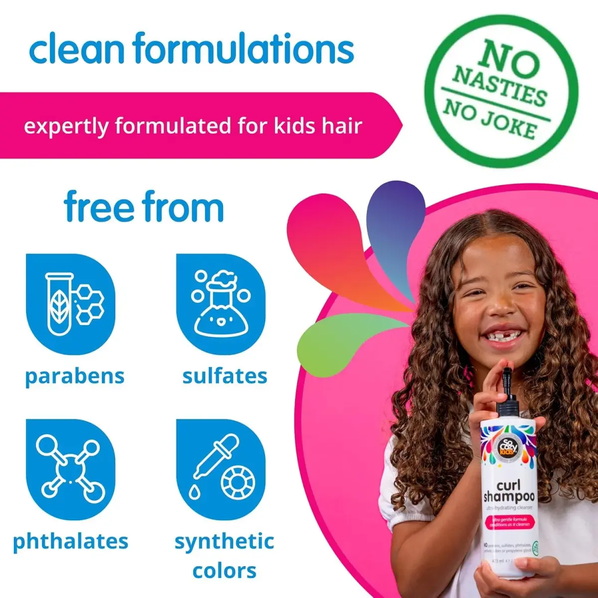 SoCozy Kids Curl Shampoo for Curly Hair, 473ml (16 Fl Oz) | Gentle Hydrating Cleanser - view 5