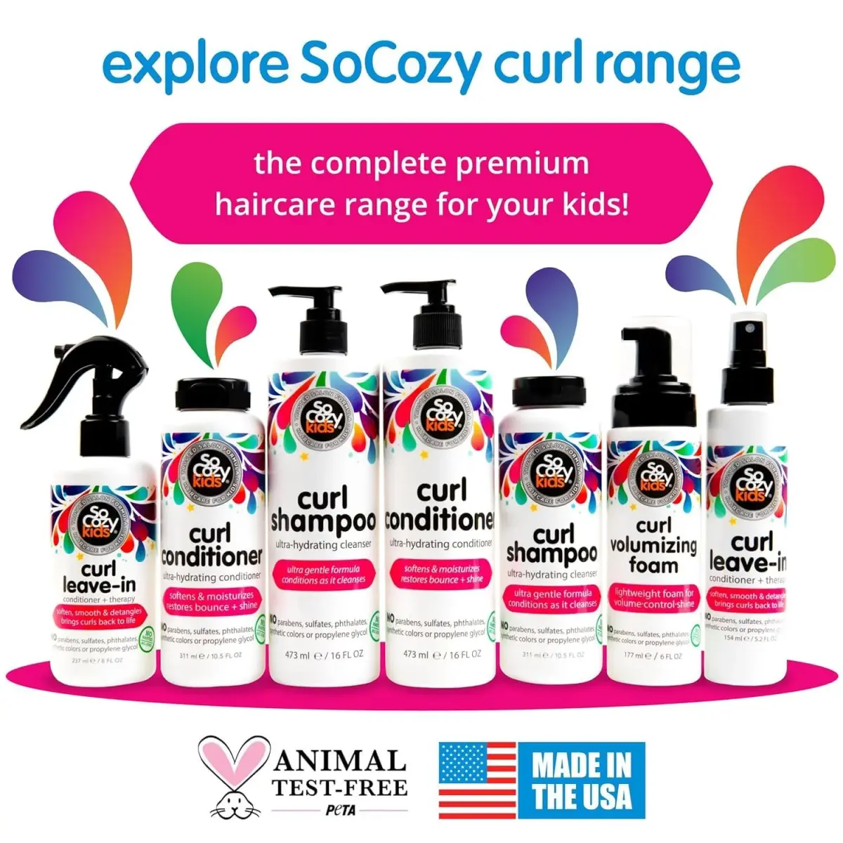 SoCozy Kids Curl Shampoo for Curly Hair, 473ml (16 Fl Oz) | Gentle Hydrating Cleanser - view 6
