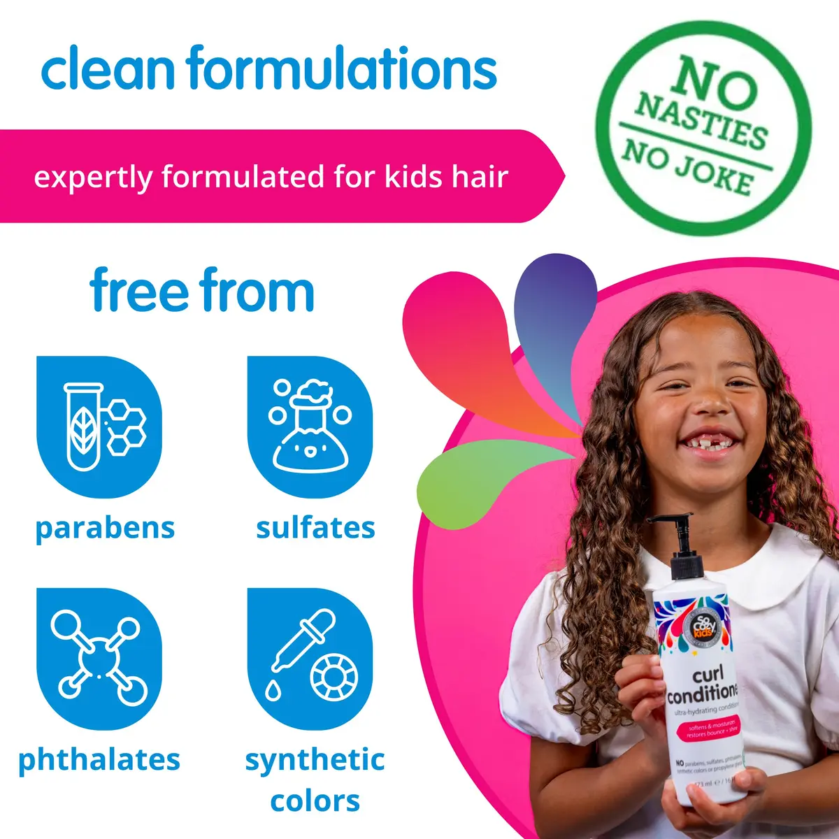 SO COZY Kids Conditioner for Curly Hair 16 Fl Oz | Ultra-Hydrating, Detangler & Frizz Control - view 5
