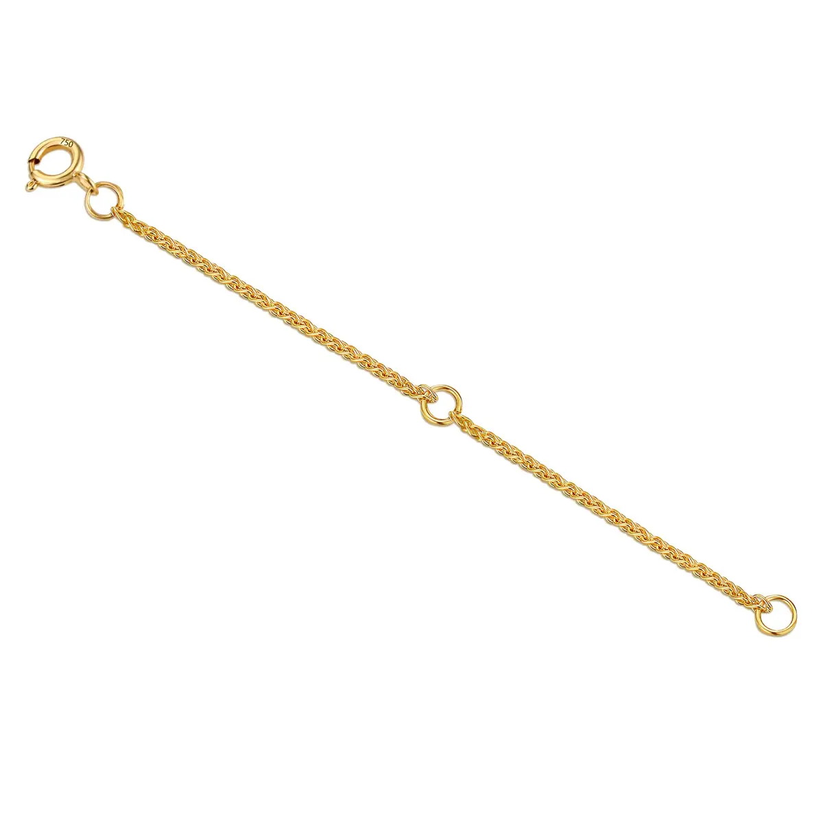 LANCHARMED 18K Solid Gold Extender for Necklace Bracelet Adjustable | Durable 2 Inch Chain - main product image