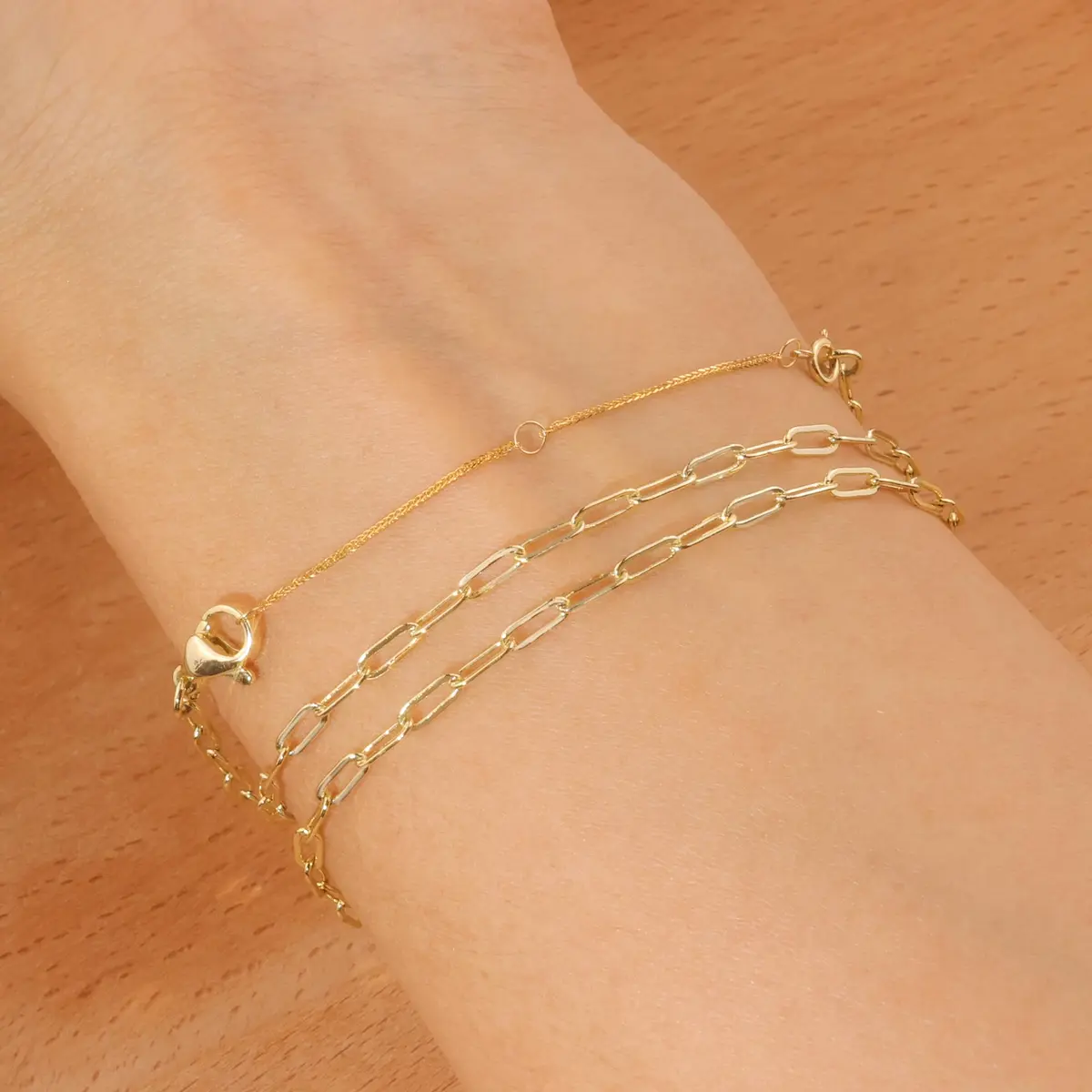 LANCHARMED 18K Solid Gold Extender for Necklace Bracelet Adjustable | Durable 2 Inch Chain - view 7