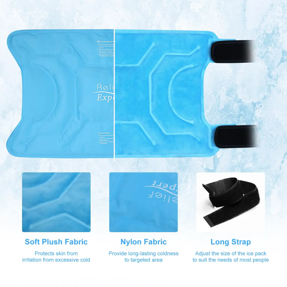 Relief Expert XXXL Knee Ice Pack Wrap Around Entire Knee | Cold Compression for Pain Relief & Recovery - view 7