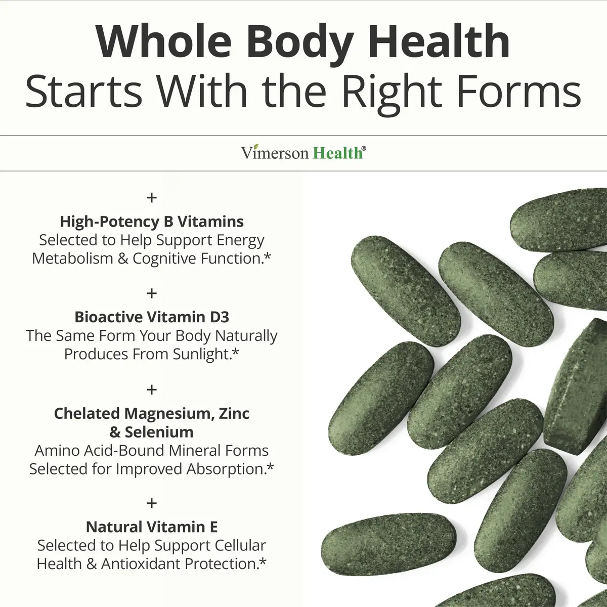Vimerson Health Vegan Multivitamin Tablets 90 Count | Supports Energy, Immunity, and Digestion - view 5