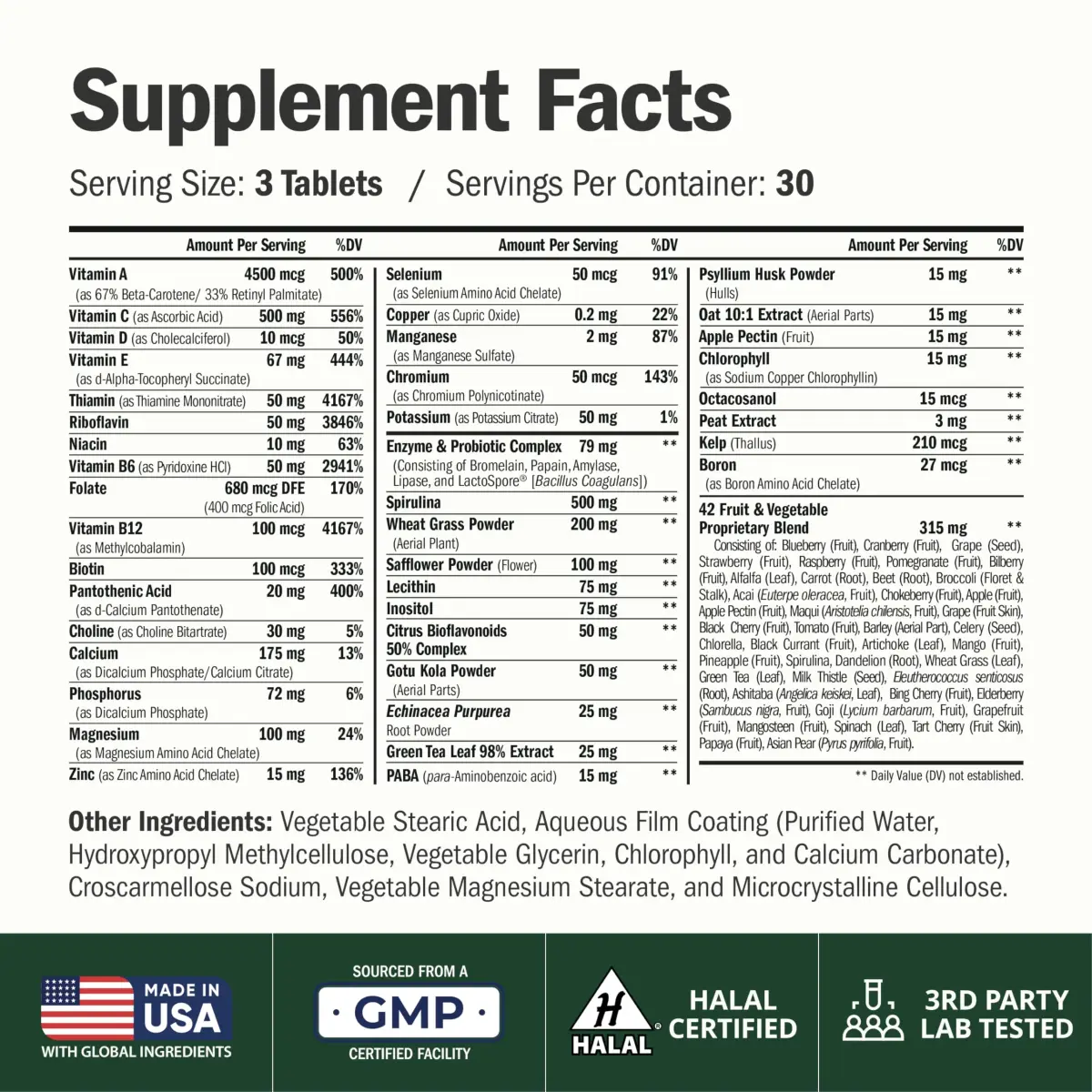 Vimerson Health Vegan Multivitamin for Women & Men, 90 Tablets | Plant-Based Energy & Focus - view 3