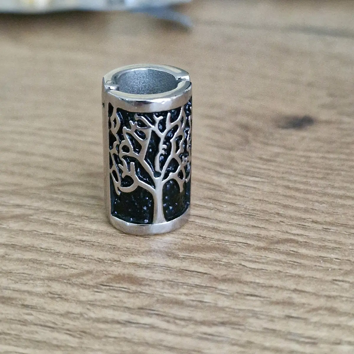 VALHALLA Viking Beard Bead for Men and Women, Clip-On 316L Stainless Steel Tree of Life Charm | Norse Accent - view 2