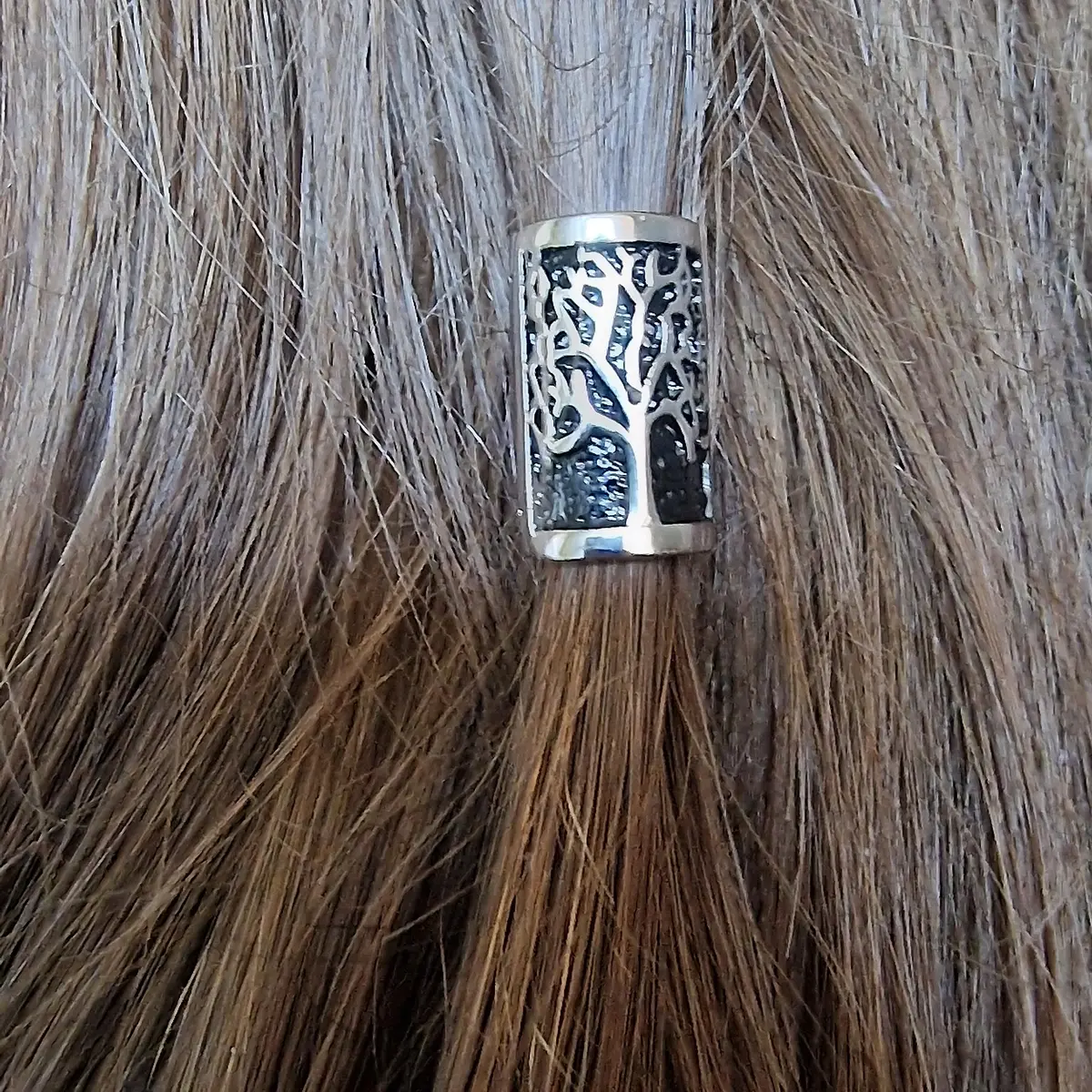 VALHALLA Viking Beard Bead for Men and Women, Clip-On 316L Stainless Steel Tree of Life Charm | Norse Accent - view 4