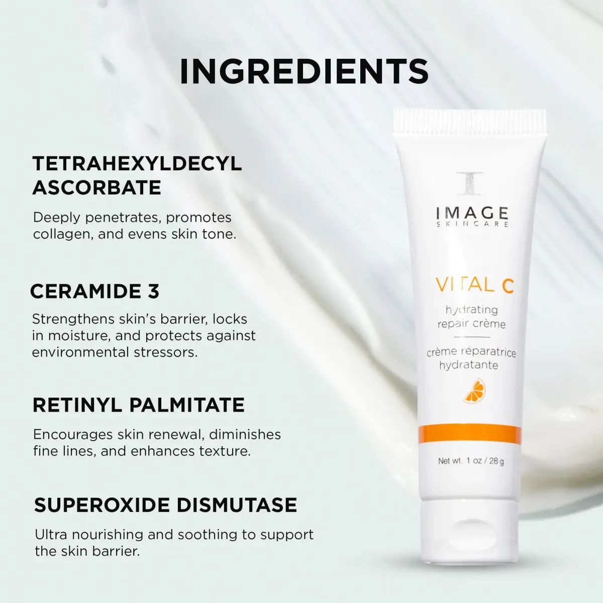 IMAGE Skincare VITAL C Hydrating Repair Crème Face Night Cream with Hyaluronic Acid 29.57ml (1oz) - view 5