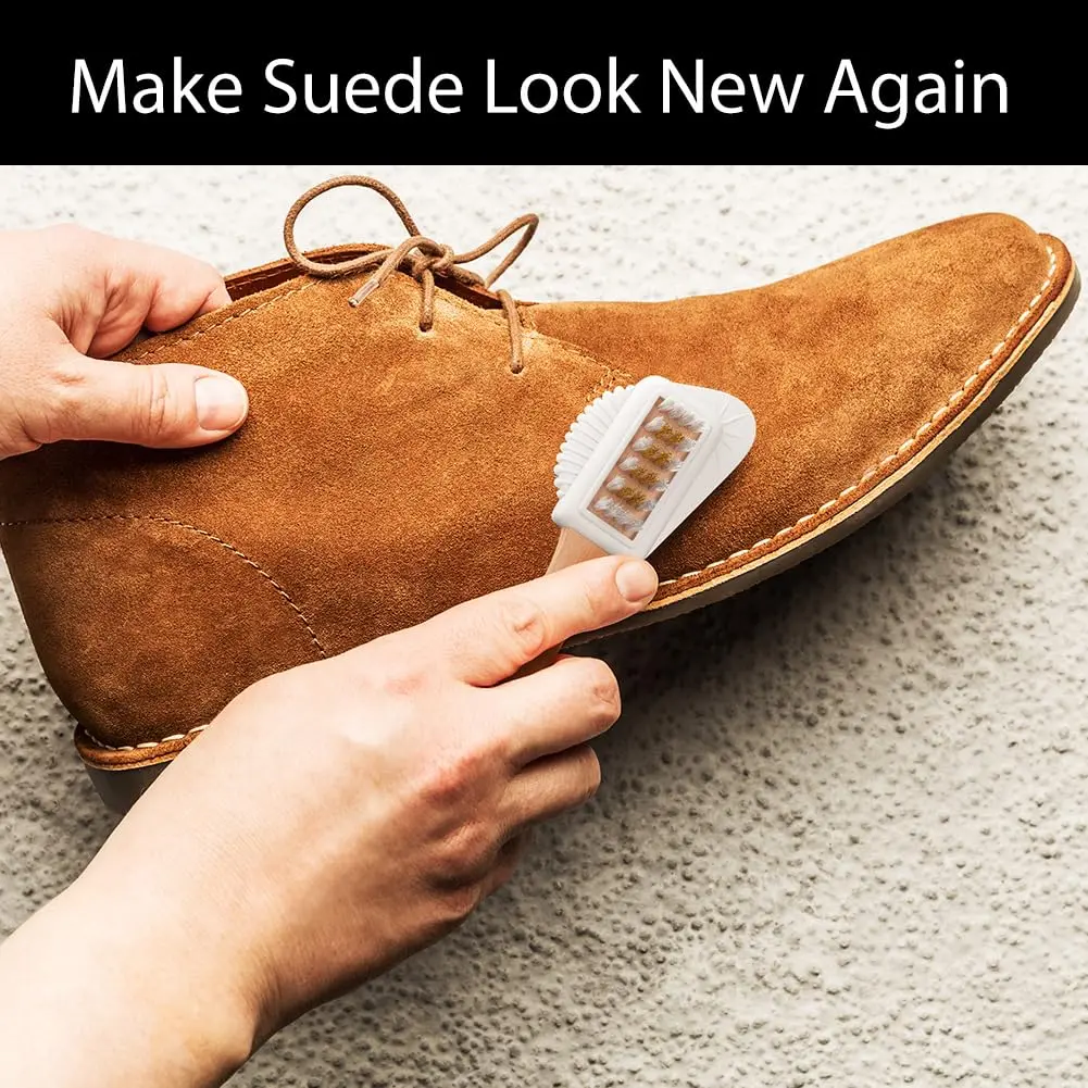Shacke 4-Way Suede & Nubuck Brush Cleaner with Eraser, White | Cleans Shoes, Boots, Jackets, Furniture - view 5