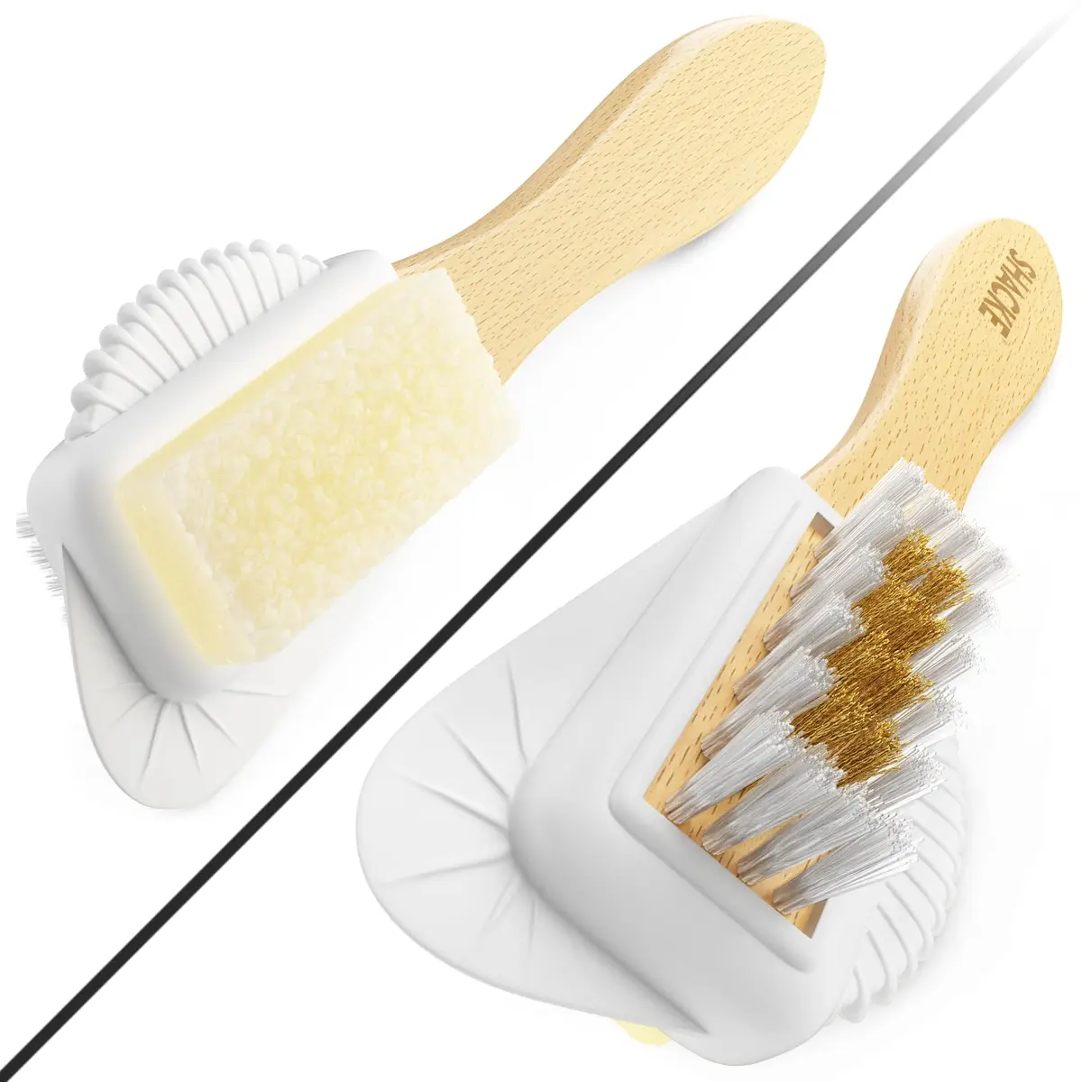 Shacke 4-Way Suede & Nubuck Brush Cleaner with Eraser, White | Cleans Shoes, Boots, Jackets, Furniture - view 3