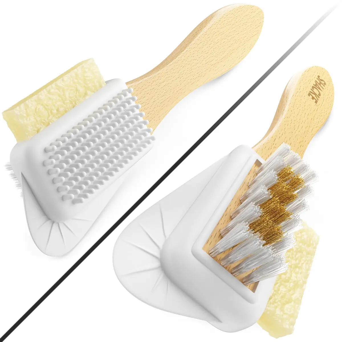 Shacke 4-Way Suede & Nubuck Brush Cleaner with Eraser, White | Cleans Shoes, Boots, Jackets & Furniture - view 3