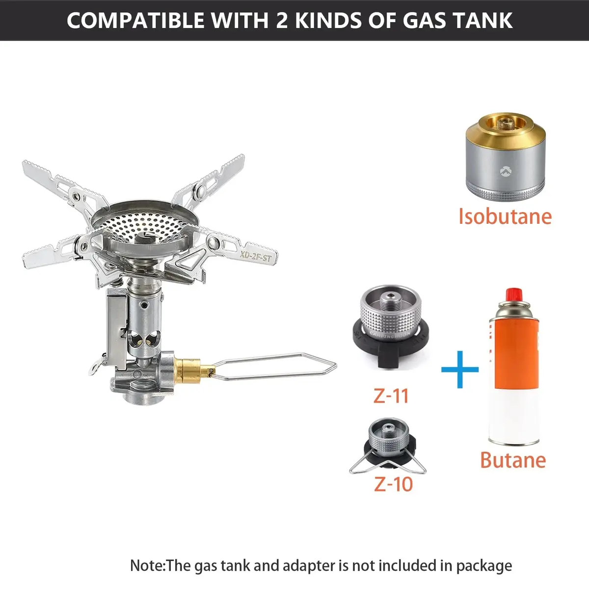 Campingmoon XD-2F Portable Foldable Stove | 3.3kW High-Efficiency Burner, Piezo Igniter, 4-Flex Pot Support, Ultralight 92g - view 7