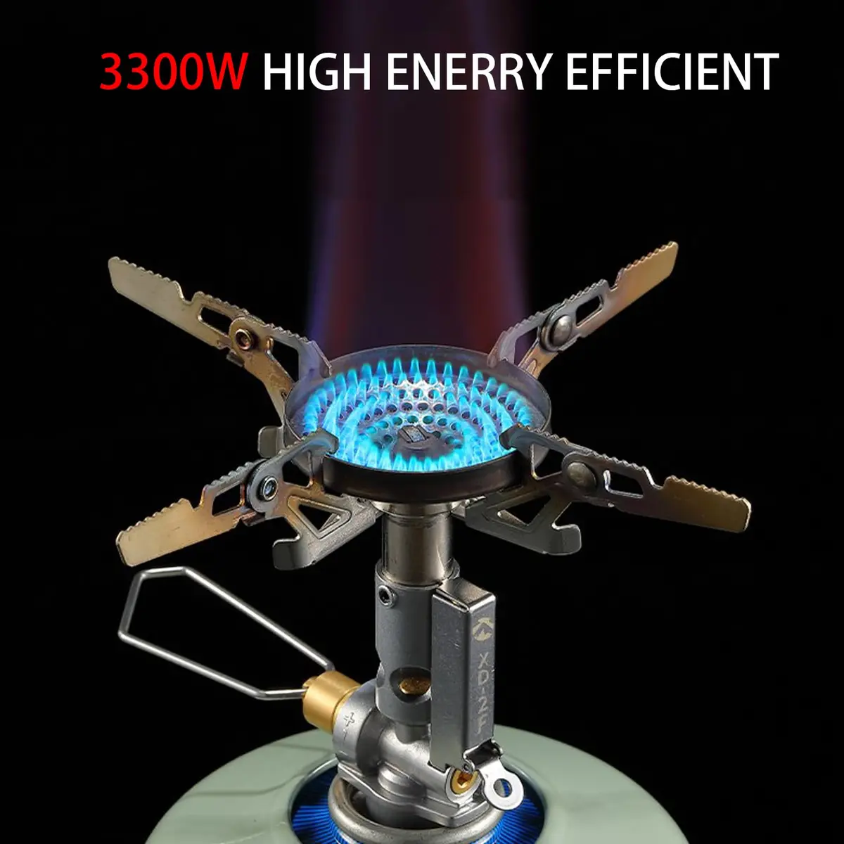 Campingmoon XD-2F Portable Foldable Stove | 3.3kW High-Efficiency Burner, Piezo Igniter, 4-Flex Pot Support, Ultralight 92g - view 2