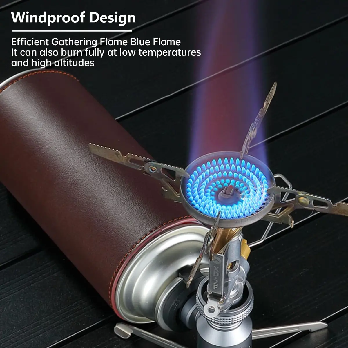 Campingmoon XD-2F Portable Foldable Stove | 3.3kW High-Efficiency Burner, Piezo Igniter, 4-Flex Pot Support, Ultralight 92g - view 4