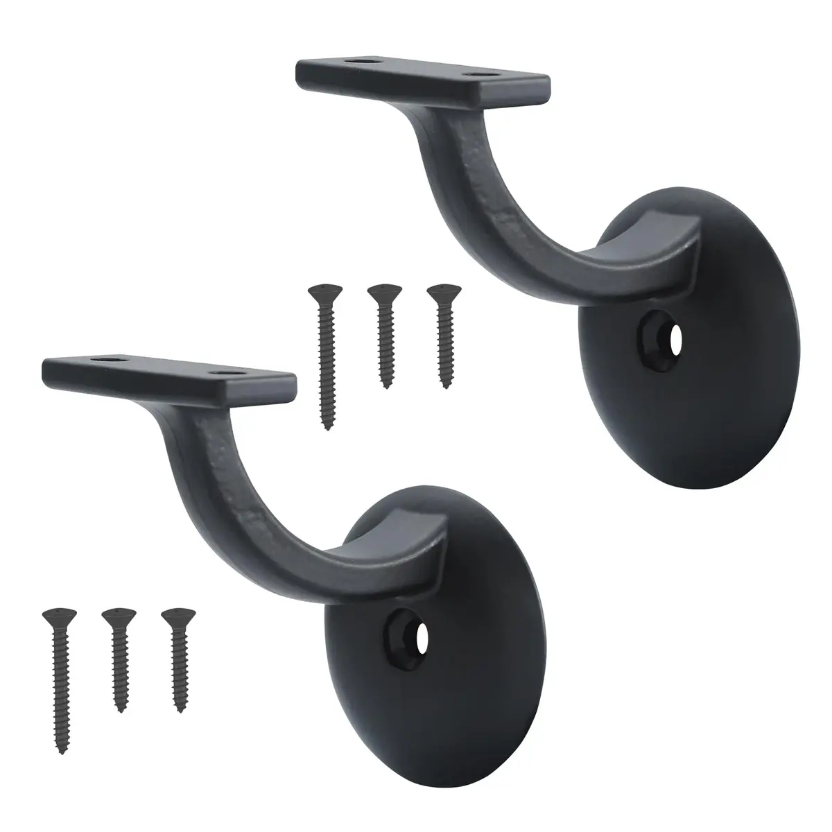 HOME MASTER HARDWARE Hand Rail Brackets for Stairs 2 Pack | Heavy Duty Zinc Alloy Support 220 lbs - main product image