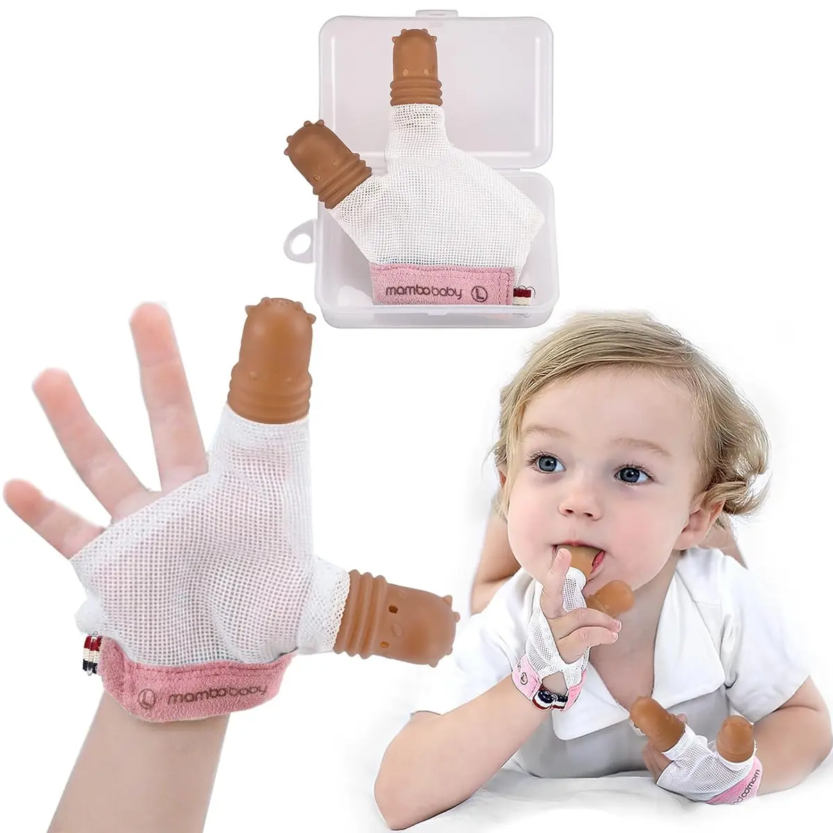 Elfzone Thumb Sucking Guard for Kids 1-2 Years | Breathable Silicone & Adjustable Fit - main product image