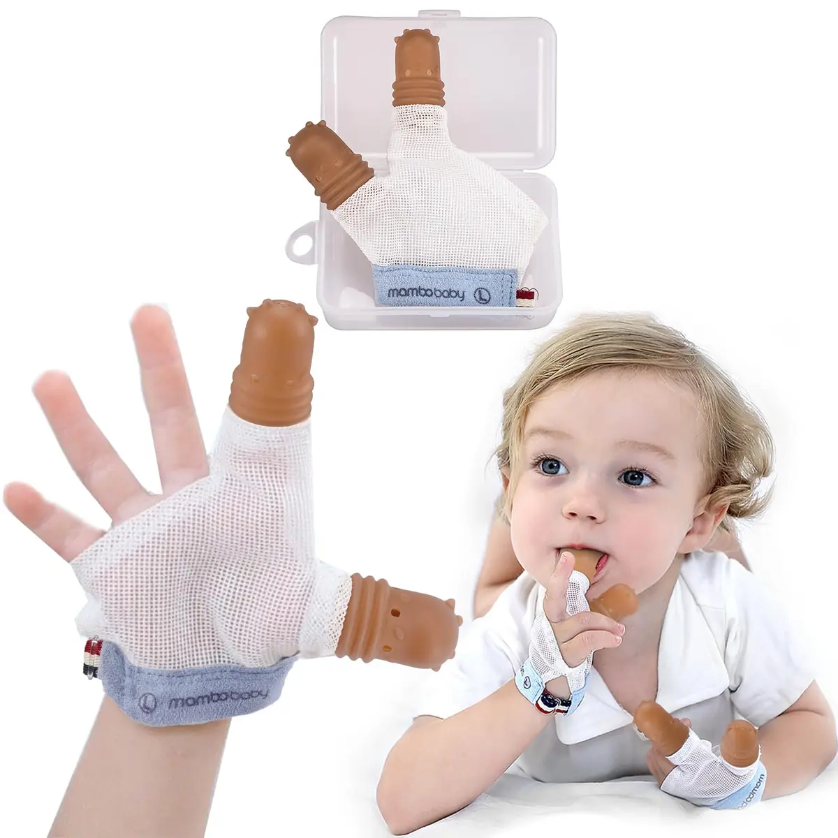 Elfzone Thumb Sucking Guard for Kids 1-2 Years | Breathable Silicone & Adjustable Fit - main product image