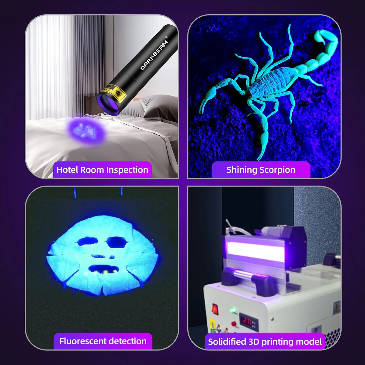 DARKBEAM UV Black Light 395 NM Mini USB-C Powerful Compact - view 7