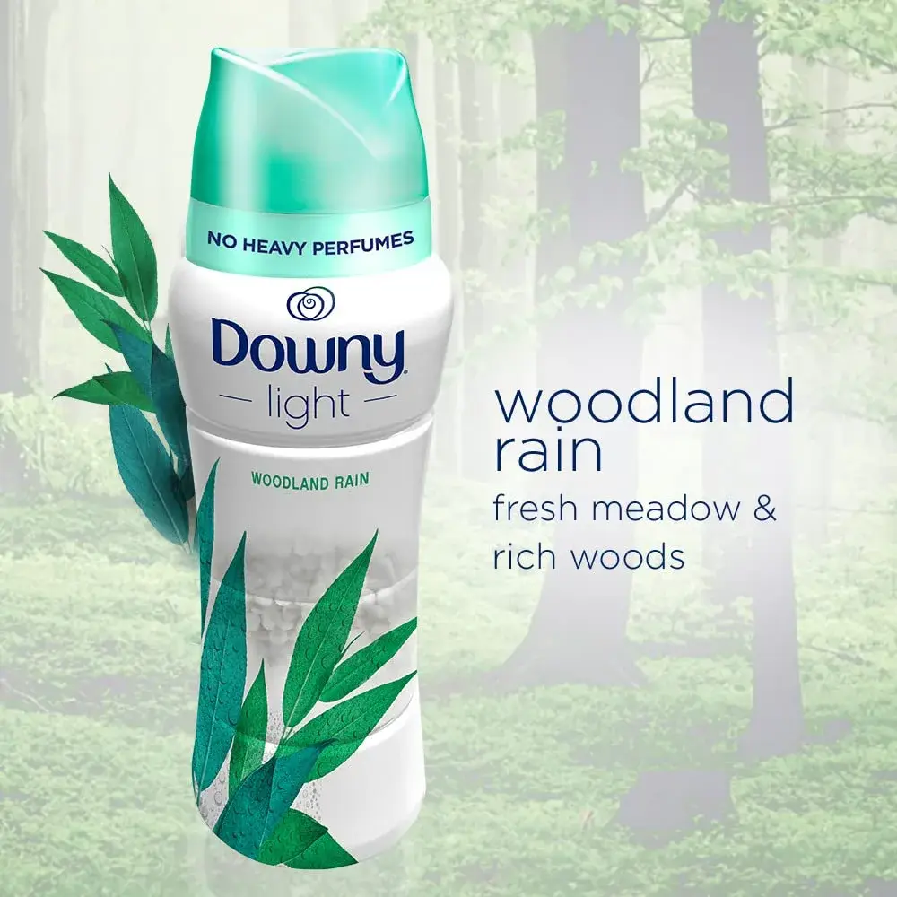 Downy Light Laundry Scent Booster Beads Woodland Rain, 18.2 oz (516 g) | Long-Lasting Freshness Without Heavy Perfumes - view 6