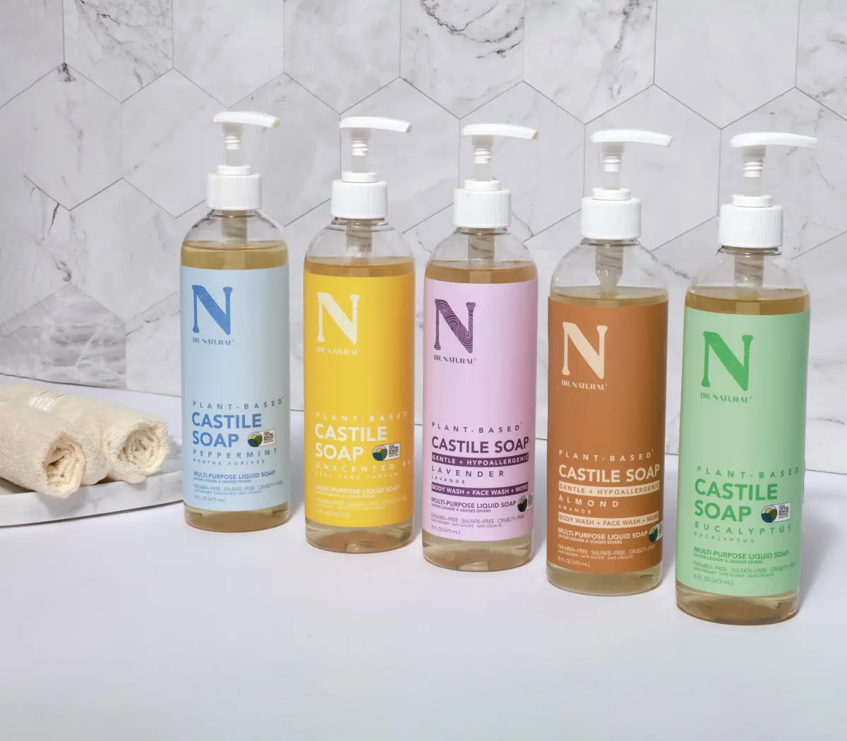 Dr. Natural Castile Liquid Soap - Multi-Use Body Wash, Shampoo & Face Wash | Hydrating, Plant-Based (70-120 chars) - view 7
