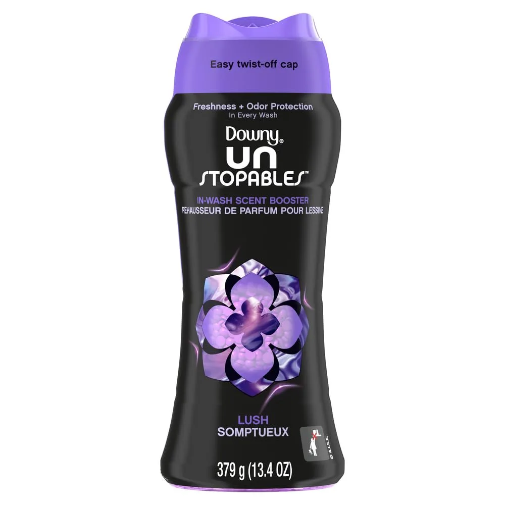 Downy Unstopables In-Wash Scent Booster Beads Lush Scent 380g (13.4 oz) | Long-Lasting Freshness with Odor Protection - main product image