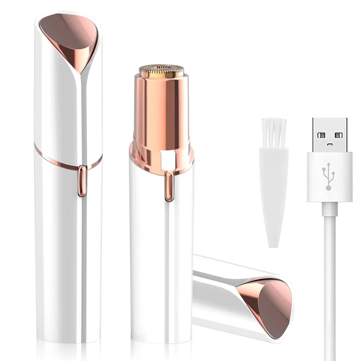 LAIKME Facial Hair Remover for Women - Lady Face Epilator - USB Rechargeable, Stainless Steel Blades, Portable (Peach Fuzz, Lips, Chin, Arms, Legs) - main product image