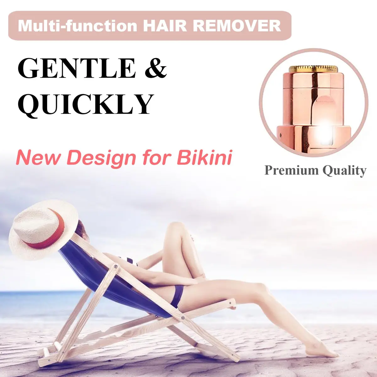 LAIKME Facial Hair Remover for Women - Lady Face Epilator - USB Rechargeable, Stainless Steel Blades, Portable (Peach Fuzz, Lips, Chin, Arms, Legs) - view 6