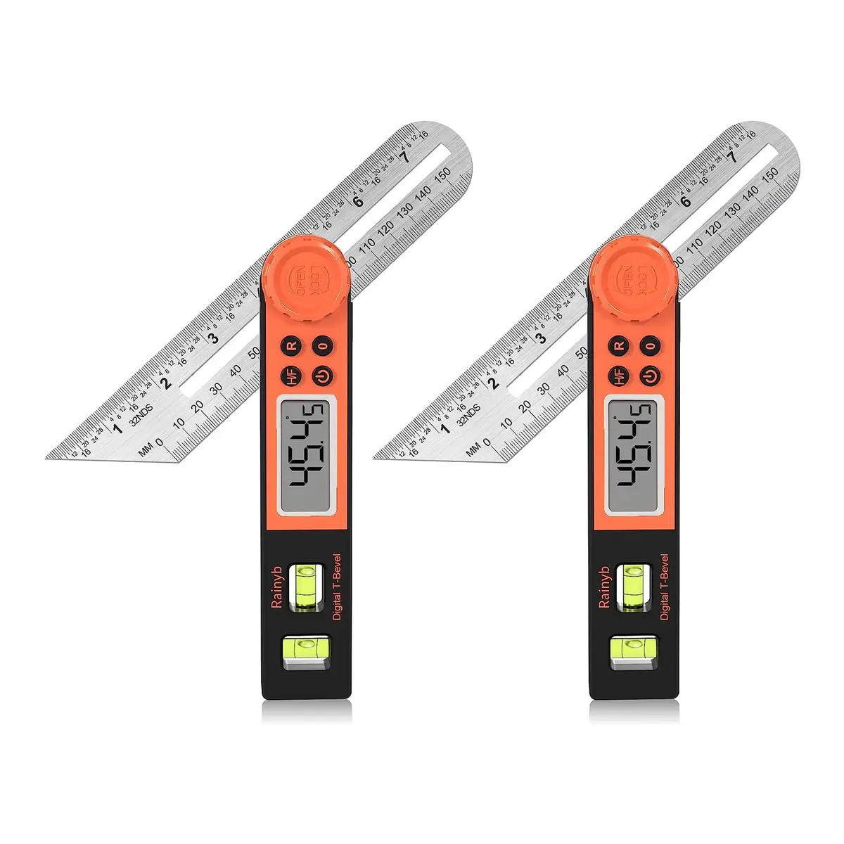 Rainyb Digital Angle Finder & T Bevel Gauge 0-360° | Protractor with LCD & Bubble Level - main product image