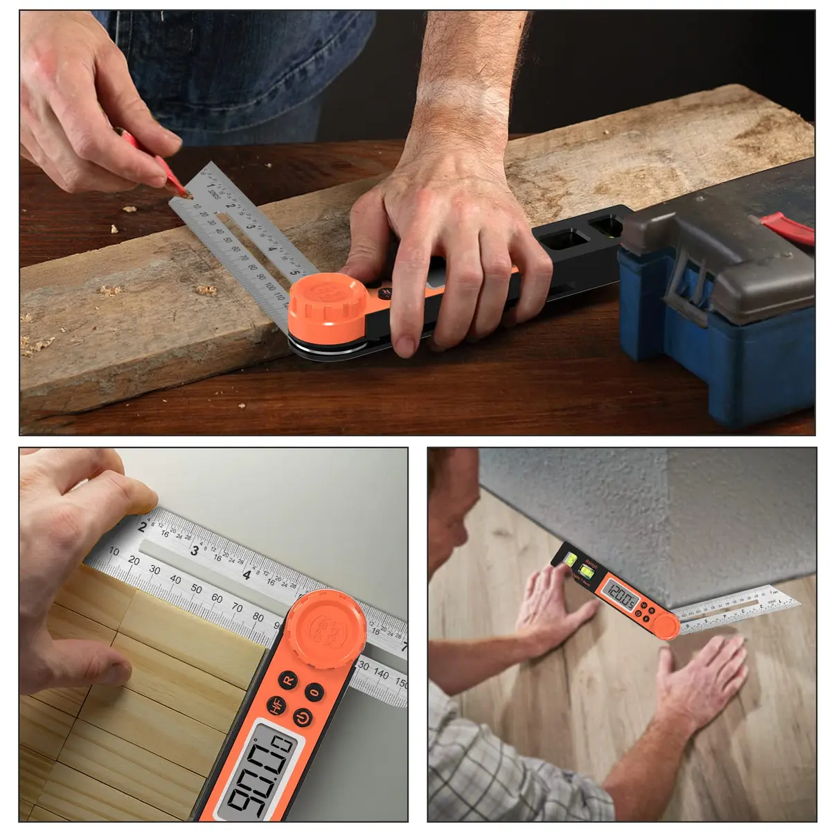 Rainyb Digital Angle Finder & T Bevel Gauge 0-360° | Protractor with LCD & Bubble Level - view 7