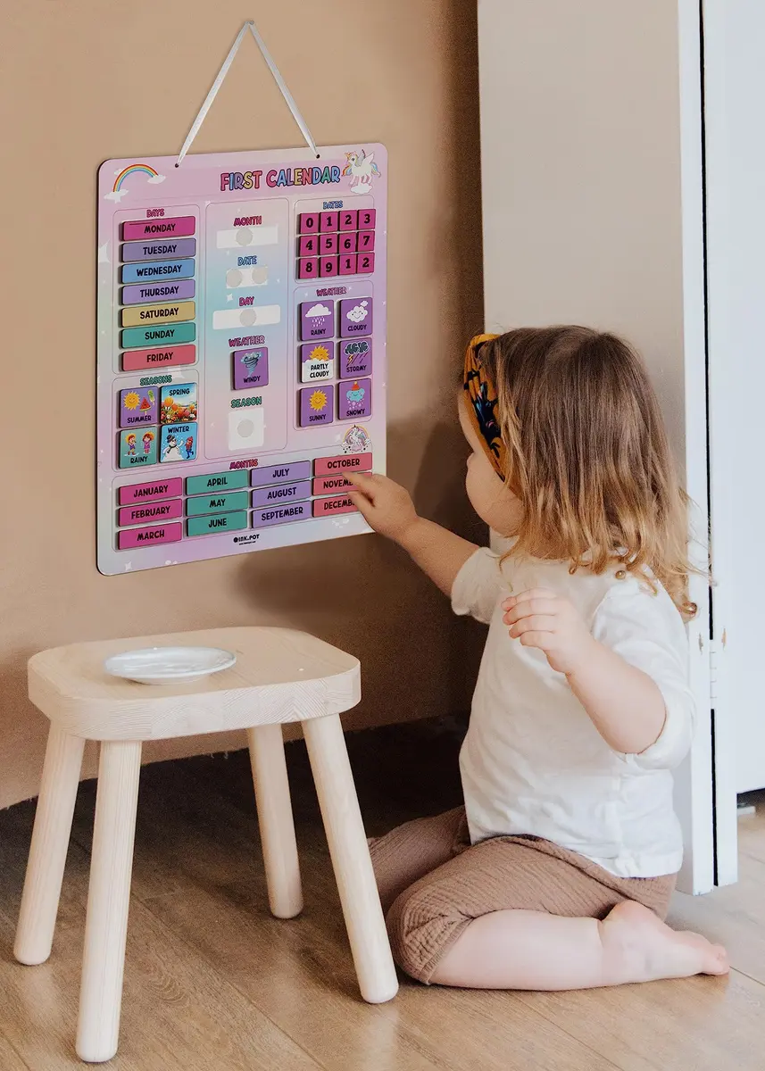 Inkdotpot My First Calendar Board 36.8 cm (14.5 x 11.5 inches) | Fun Learning Educational Board for Kids - view 5
