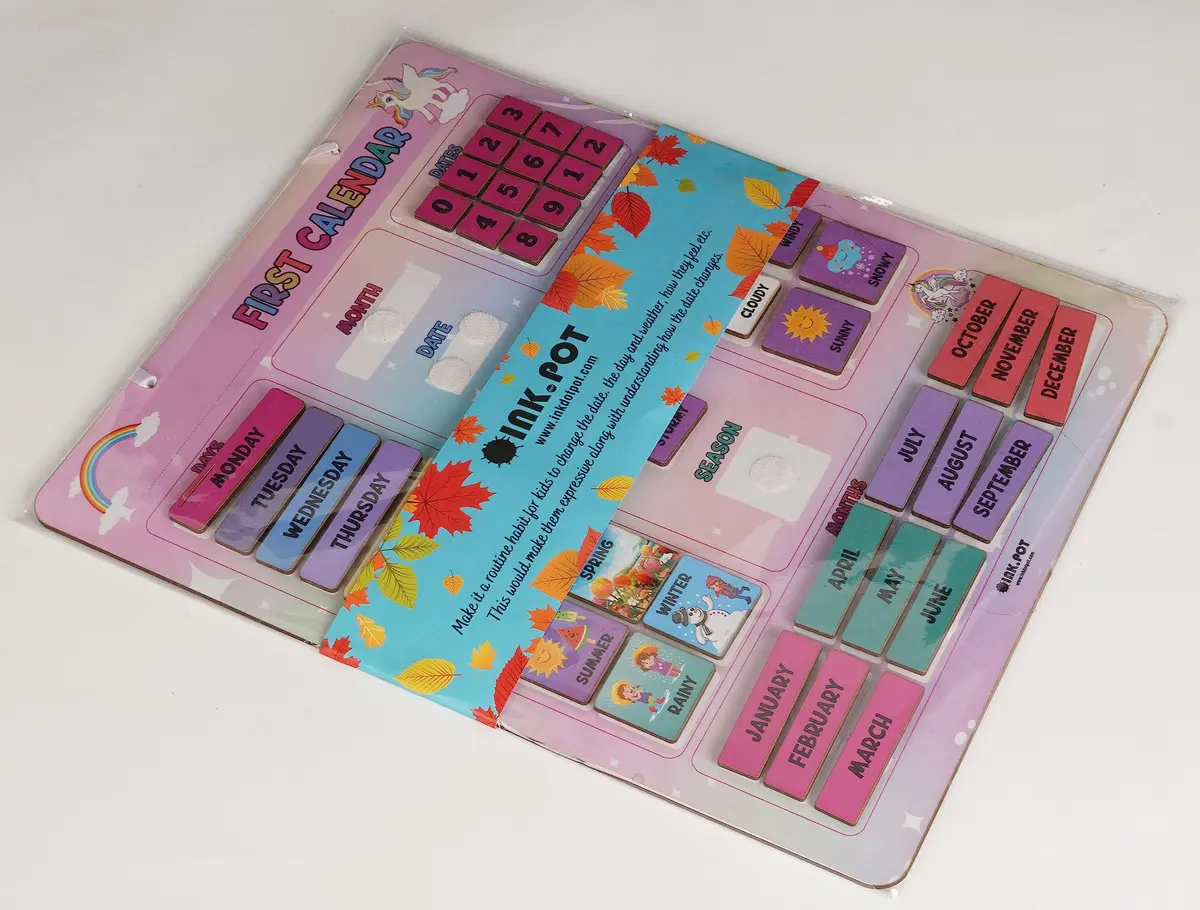 Inkdotpot My First Calendar Board 36.8 cm (14.5 x 11.5 inches) | Fun Learning Educational Board for Kids - view 7