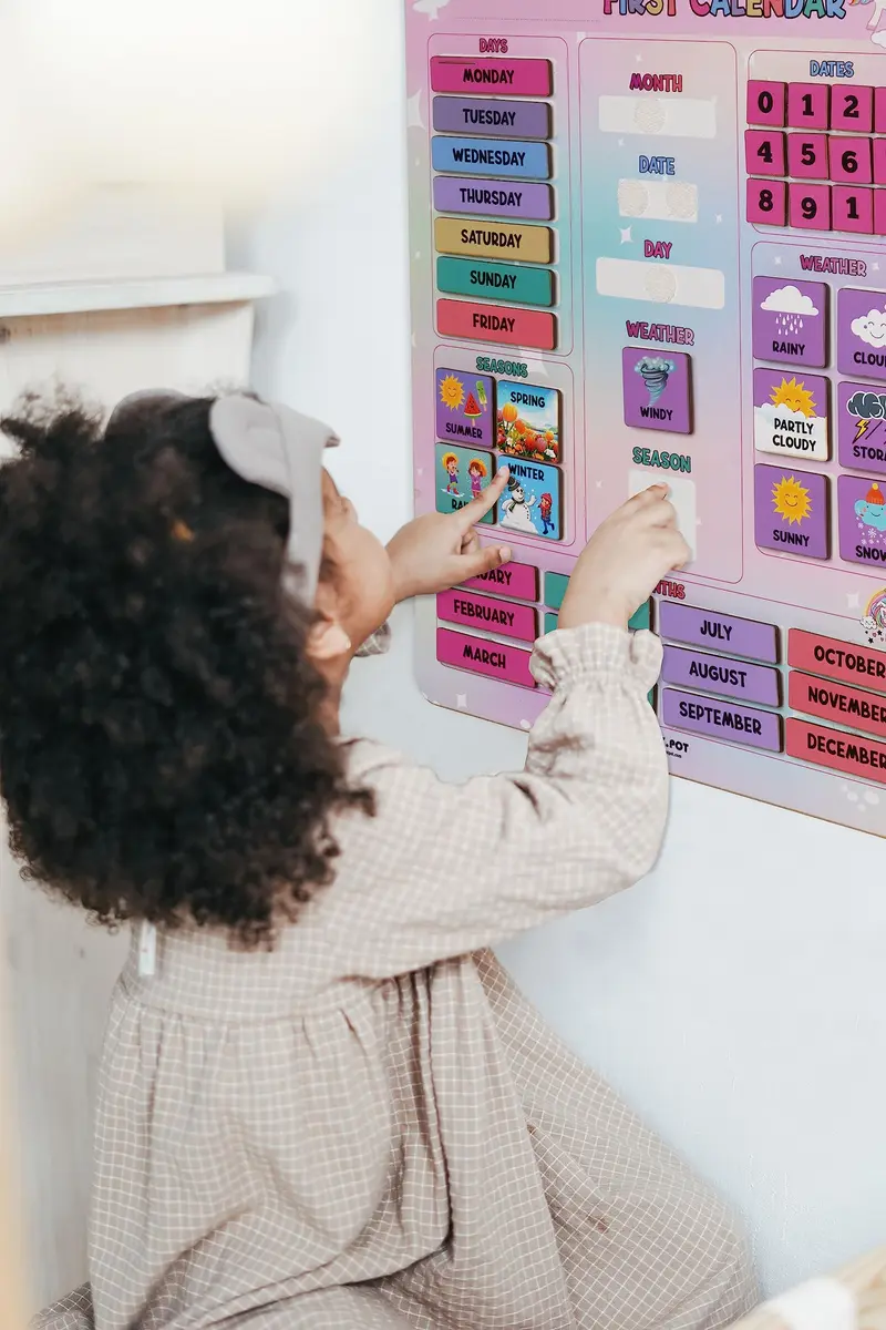 Inkdotpot My First Calendar Board 36.8 cm (14.5 x 11.5 inches) | Fun Learning Educational Board for Kids - view 4