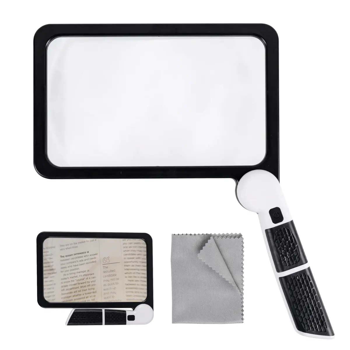 CybaaLuxzus Full Page Magnifier with Light 5X Magnification 17.5cm (6.89in) | Aids for Macular Degeneration - main product image