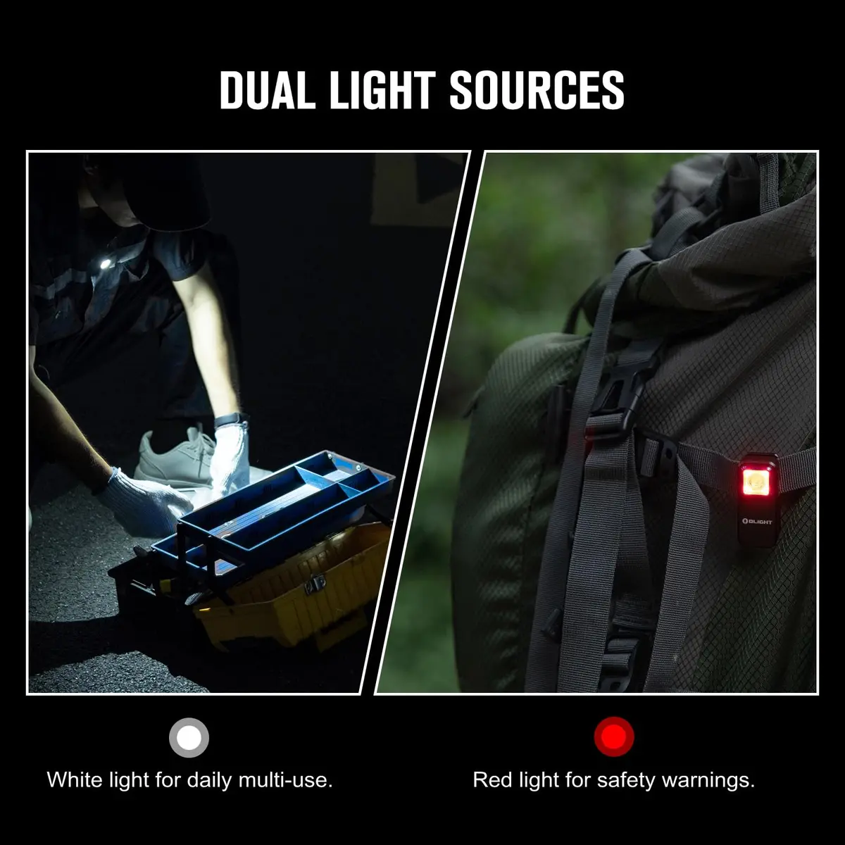 OLIGHT Oclip Mini Rechargeable EDC Clip Flashlight, Black | 300 Lumens, Type-C Charging, Compact & Versatile - view 9