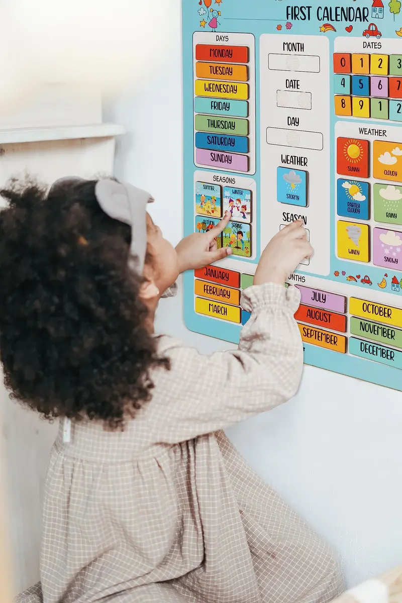 Inkdotpot My First Calendar Board for Preschool | Classroom Learning Wall Calendar 14.5 x 11.5 inches - view 4
