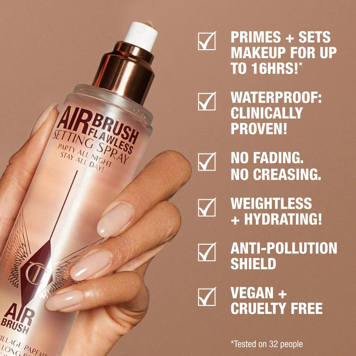 Charlotte Tilbury Airbrush Flawless Setting Spray 200ml | Hydrating & Waterproof, All-Day Makeup Lock - view 4