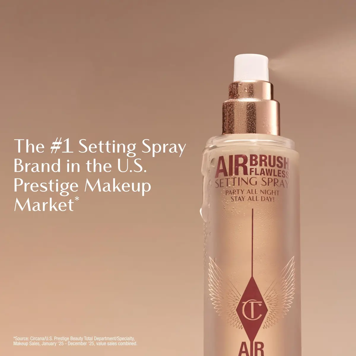 Charlotte Tilbury Airbrush Flawless Setting Spray 200ml | Hydrating & Waterproof, All-Day Makeup Lock - view 6